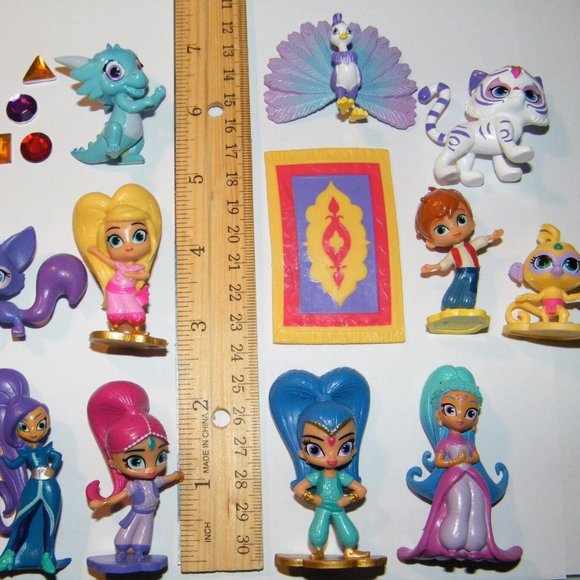 Nick Jr. Shimmer and Shine Figure Set of 12 w/ Leah, Zac, Zeta and 5 Genie Gems - Picture 5 of 6